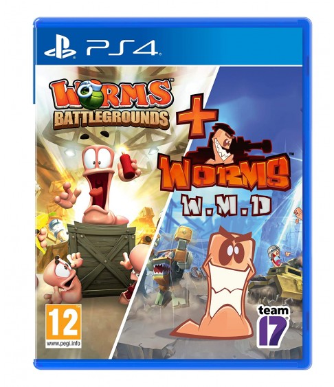 Worms Battlegrounds & Worms WMD Русские субтитры - Double Pack PS4