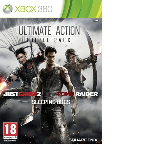 Ultimate Action Triple Pack: Just Cause 2, Tomb Raider and Sleeping Dogs [Xbox 360]